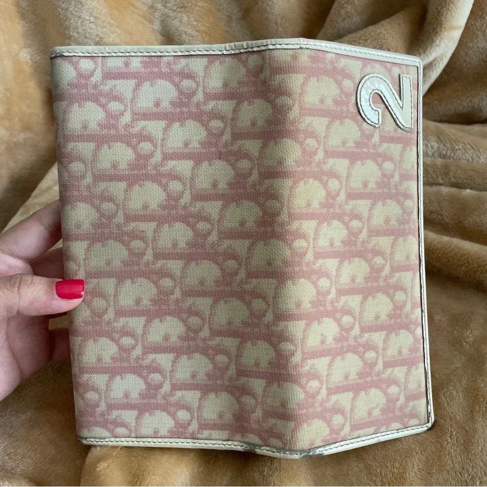 Dior pink trotter wallet